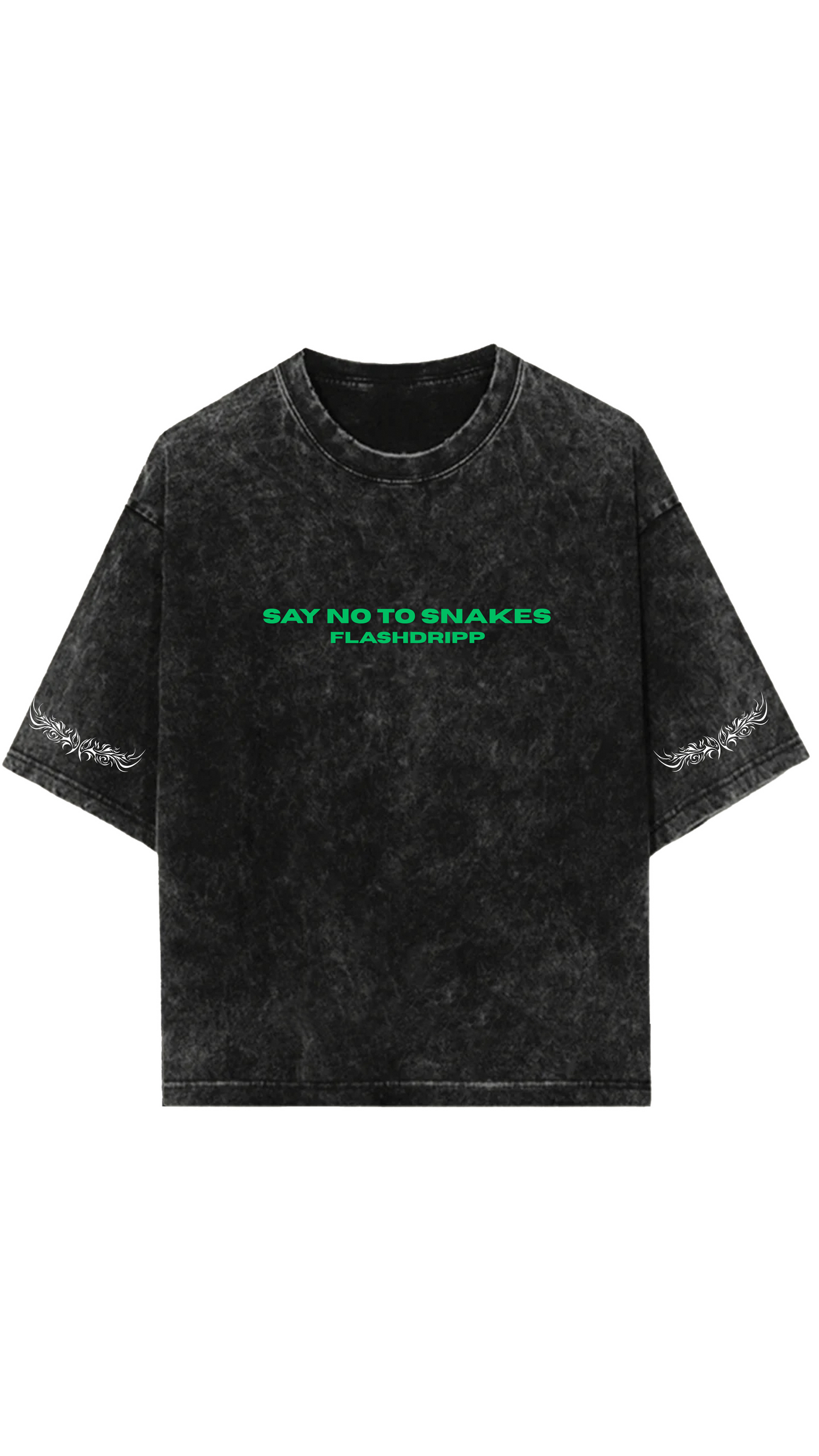 Snake& Roses Designed Vintage Oversized T-shirt