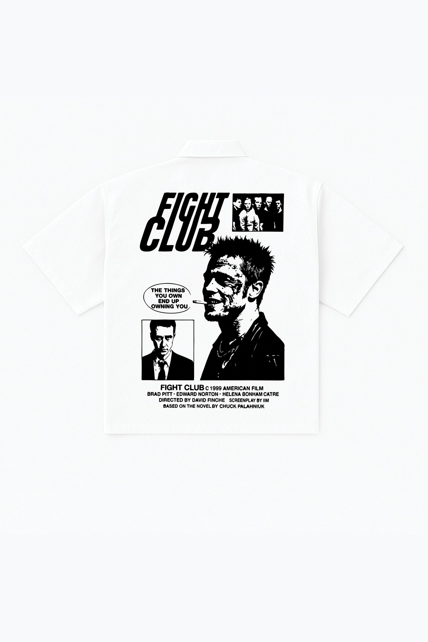 Fight Club Designed Oversized Half Shirt
