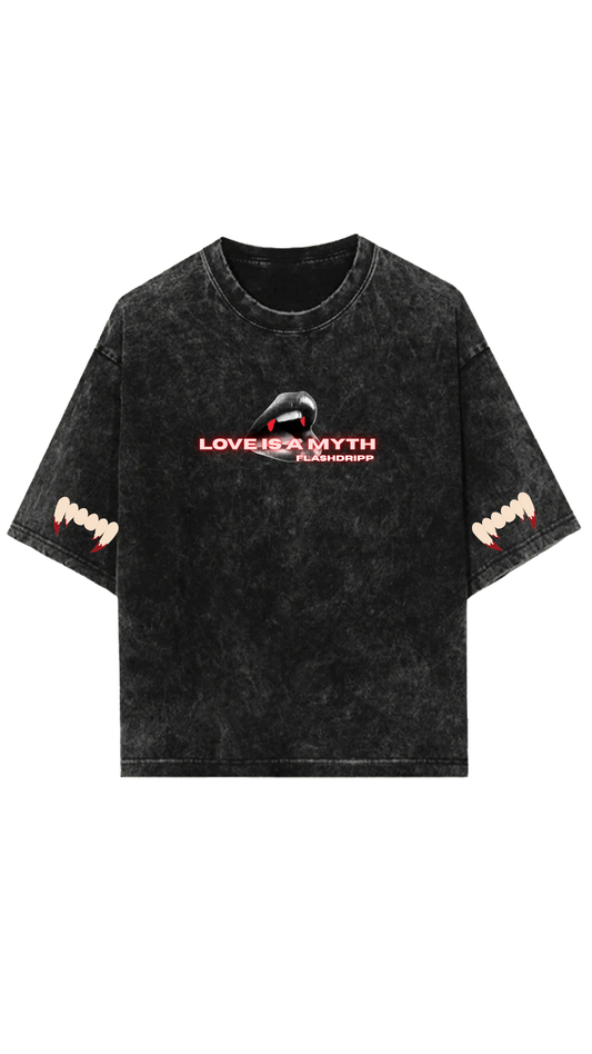 Love Is A Myth Designed Vintage Oversized T-shirt