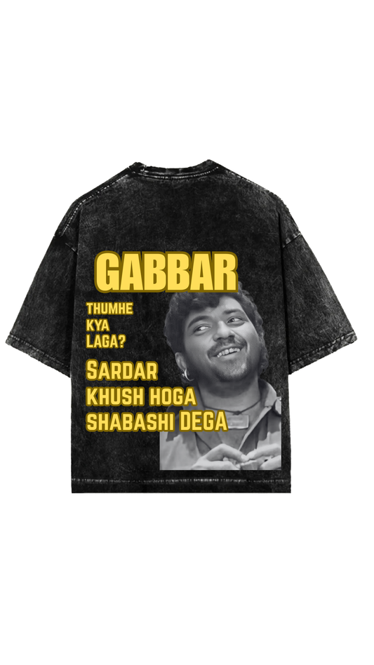 Gabbar Designed Vintage Oversized T-shirt
