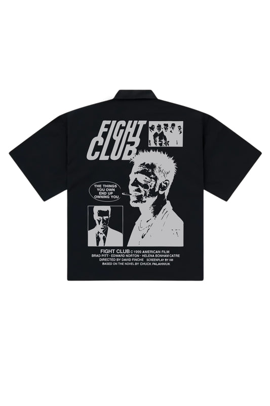 Fight Club Designed Oversized Half Shirt